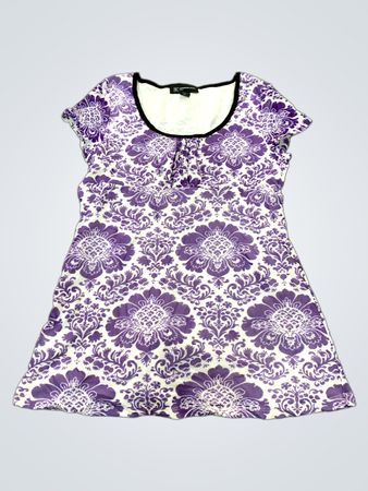 INC International Concepts Petite Purple Floral Print Mini Dress