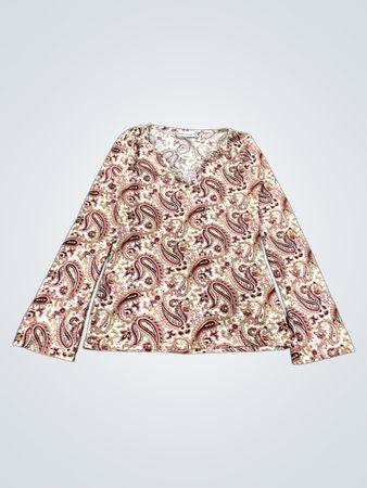 Clockhouse Paisley Print Long Sleeve Top