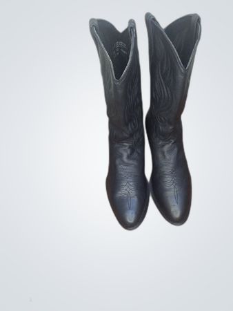 Unbranded Black Leather Cowboy Boots