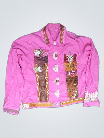 Pink Embroidered Jacket