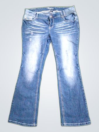 Amethyst Distressed Bootcut Jeans