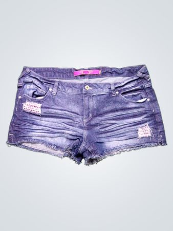 PINKS Distressed Denim Shorts