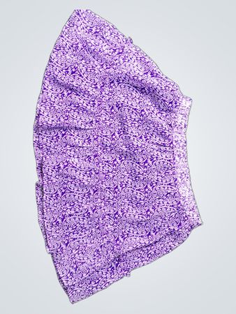 Chaps Purple Paisley Print Mini Skirt