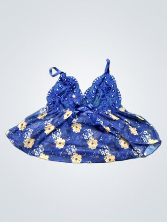 Blue Floral Bralette