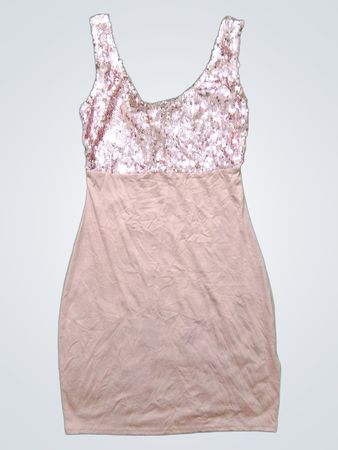 Brown Sequined Tank Top