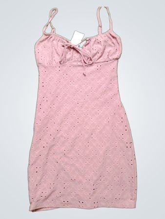rue21 Pink Eyelet Spaghetti Strap Mini Dress