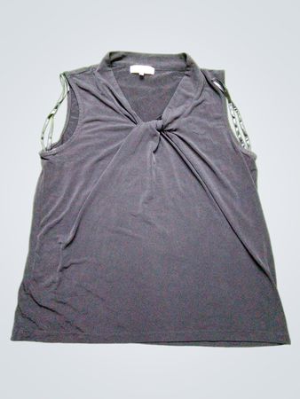 Calvin Klein Black Sleeveless Wrap Top