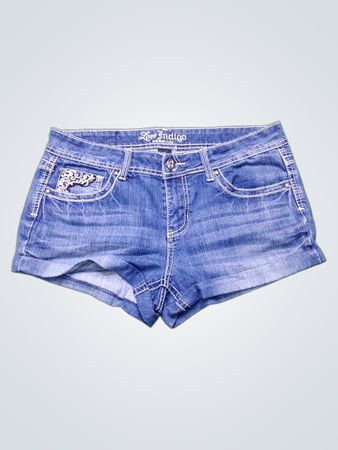 Love Indigo Embroidered Denim Shorts