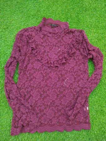 Ambiance Lace Mock Neck Long Sleeve Top