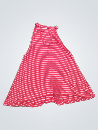 Red Striped Halter Neck Top