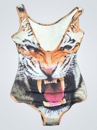 Tiger Print Bodysuit