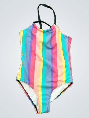Regenbogenstreifen-Badeanzug