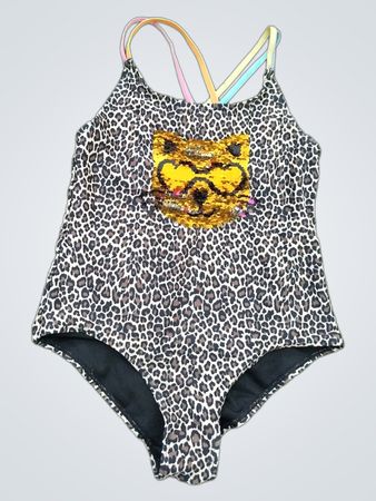 Damen Leoprint Badeanzug