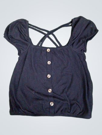 Unbranded Schwarzes X-förmiges Rückenoberteil