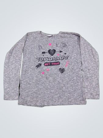 LCW TEEN "DO IT TOMORROW NOT TODAY" Grafik Langarm-T-Shirt