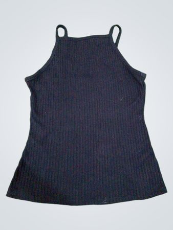 Justify Black Ribbed Halter Tank Top