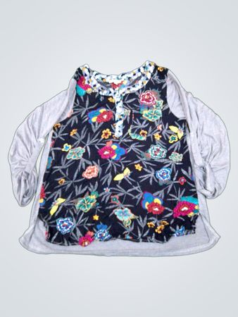 KORI AMERICA Floral Print Top