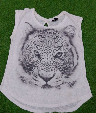 MNG Jeans Grafik Tiger Druck ärmelloses Top