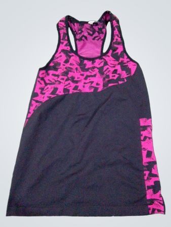 Schwarzes und pinkes sportliches Tanktop