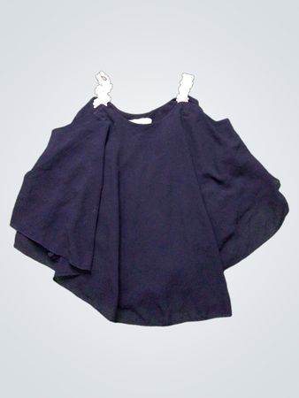 NEUE KOLLEKTION ITALIEN Schwarzes Cold Shoulder Top
