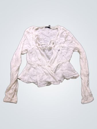 ASOS DESIGN Weißes Gekürztes Peplum-Top