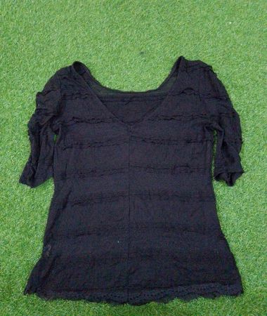Lily White Black Lace Top