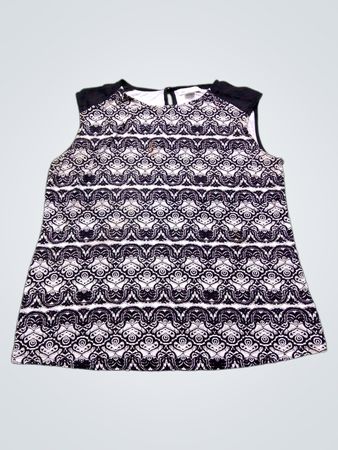 Liz Claiborne Damen gemusterte ärmellose Bluse