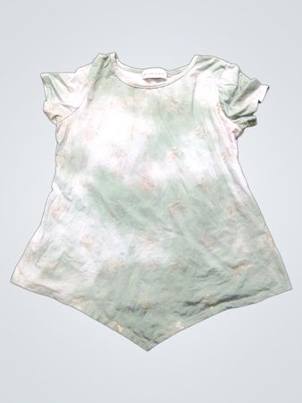 Glitzer Mädchen Tie-Dye Schmetterlingsdruck T-Shirt