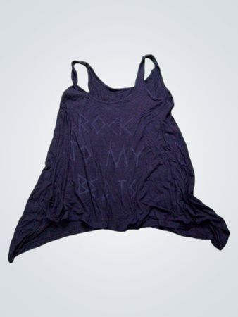 Schwarzes Tanktop "ROCK TO MY BEATS