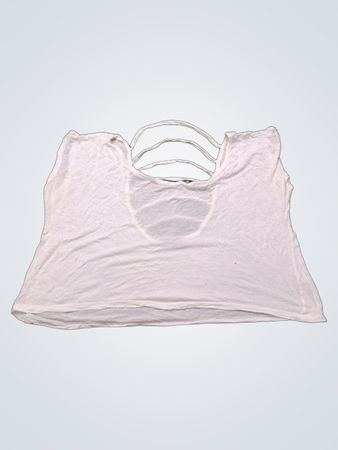 Things We Love Weißes Criss-Cross Rücken T-Shirt