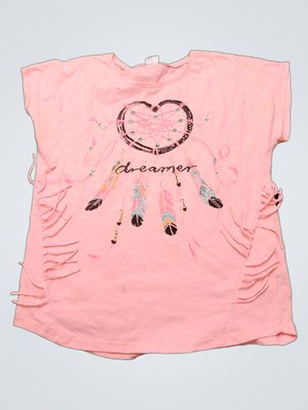 Rosa "Dreamer" T-Shirt mit Traumfänger-Grafik
