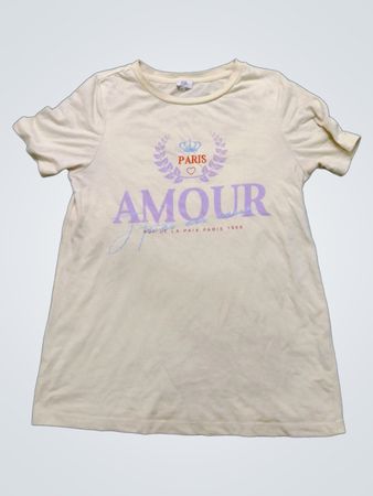 River Island Cream "Amour Paris" Grafik-T-Shirt