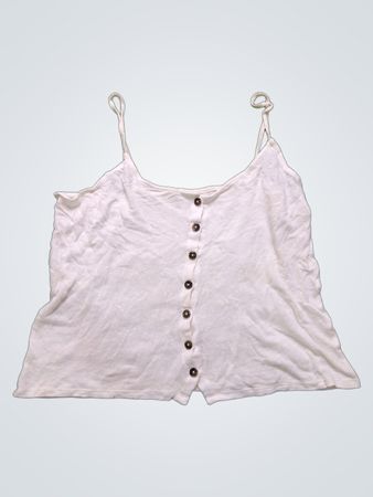 Weißes Knopf-Trägershirt