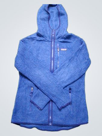 Patagonia Blue Fleece Hooded Jacket