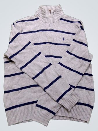 Polo by Ralph Lauren Striped Quarter Zip Sweater