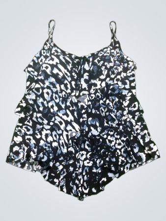 Magic Suit Damen Leopardenmuster Schichten Tankini-Oberteil