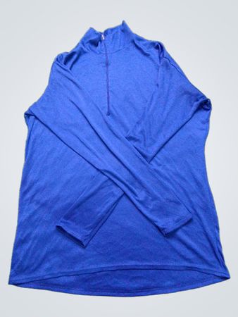 Chemise à col zippé bleu à manches longues Capilene Patagonia