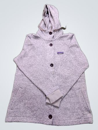 Patagonia Women's Grey Hooded Button-Up Jacket