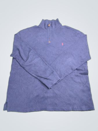 Polo by Ralph Lauren Pull à col montant bleu marine avec fermeture éclair 1/4