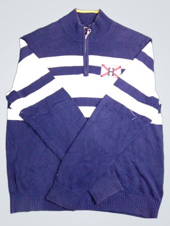 Tommy Hilfiger Gestreifter Viertel-Zip-Pullover