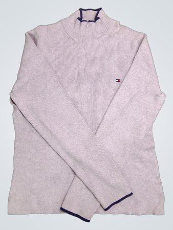 Tommy Hilfiger Ribbed Mock Neck Long Sleeve Sweater