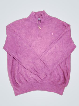 Suéter Pullover de Zíper Frontal Polo Ralph Lauren