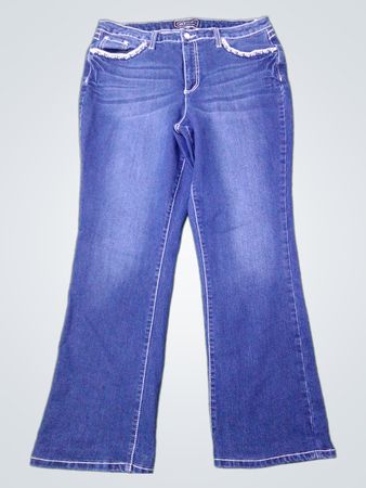 Cato Premium Damen Bootcut Jeans Größe 16