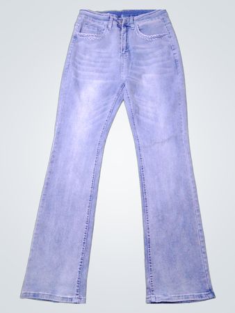 Leicht gewaschene Flare-Jeans