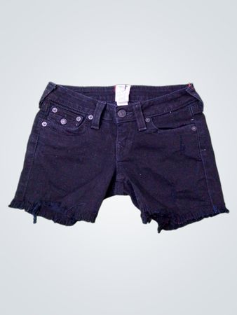 True Religion Schwarze Denim-Shorts