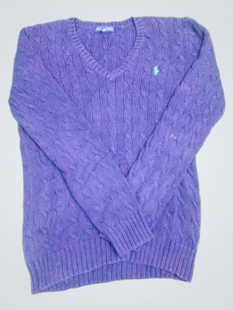 Ralph Lauren Cable Knit V-Neck Sweater