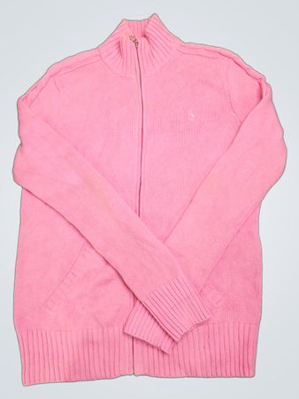Cardigã de Zíper Rosa de Malha Ralph Lauren Golf