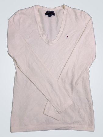Tommy Hilfiger Langarm V-Ausschnitt Top