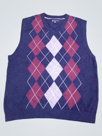 Tommy Hilfiger Argyle V-Neck Sweater Vest