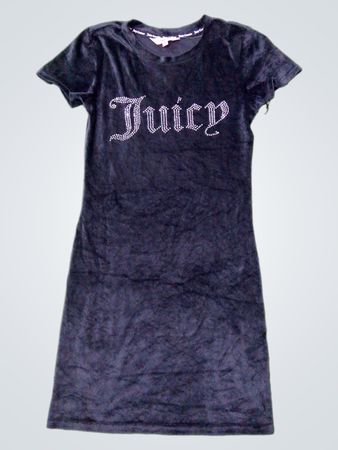 Juicy Couture Schwarzes Velourskleid